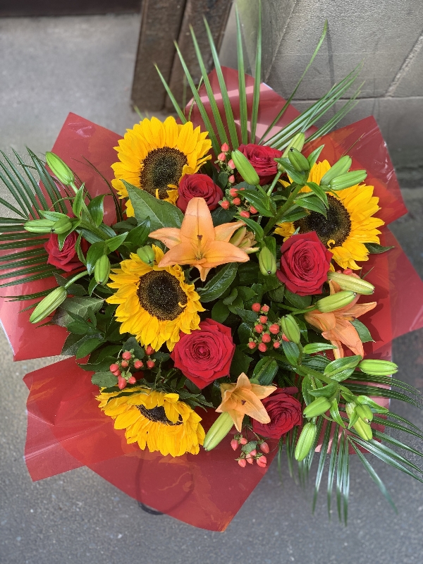 Sunflower & Rose Bouquet