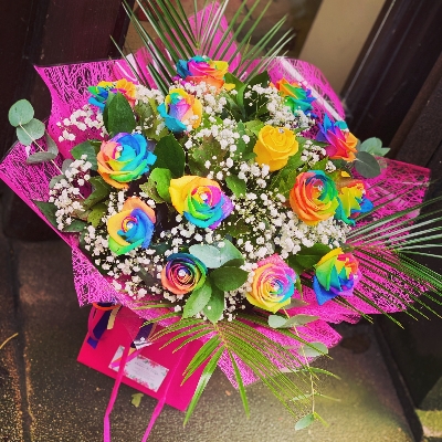 Rainbow roses