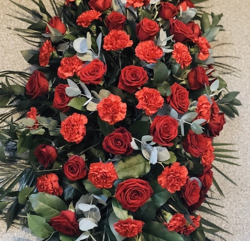 Rose & Carnation Casket Spray