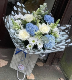 Blue & White Hand tied