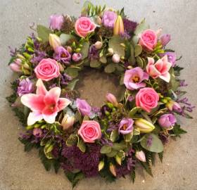 Pink & Lilac Open Wreath